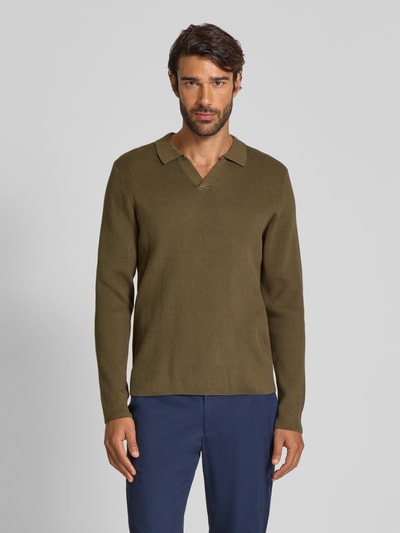 Lindbergh Relaxed fit pullover met structuurmotief Olijfgroen - 4