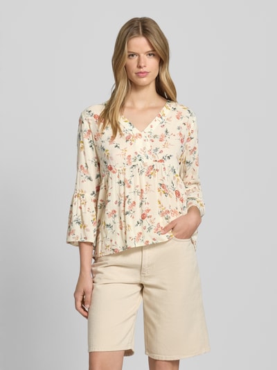 Only Regular fit blousetop van pure viscose, model 'ELIZA' Ecru - 4