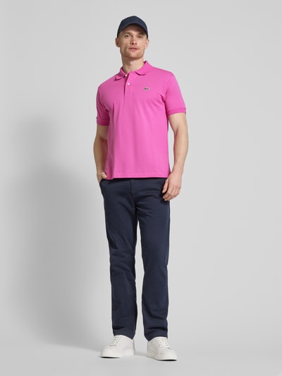 Lacoste Classic Fit Poloshirt mit Baumwollanteil Pink 1