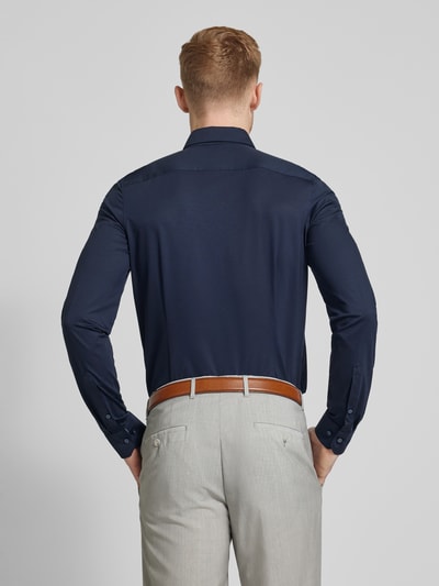 OLYMP No. Six Super slim fit zakelijk overhemd met kentkraag Marineblauw - 5