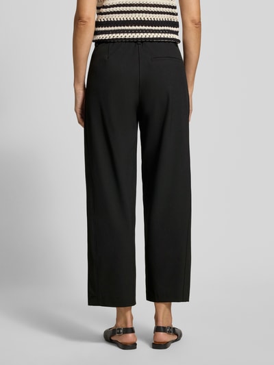 OPUS PANTS Spodnie materiałowe z prostą nogawką i lamowaną kieszenią z tyłu model ‘Mette’ Czarny 5