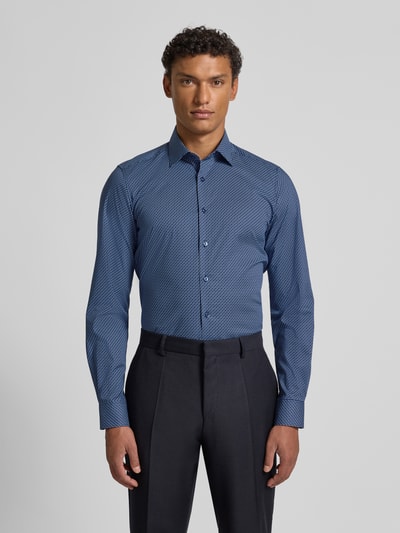OLYMP Level Five Slim fit zakelijk overhemd met kentkraag Marineblauw - 4