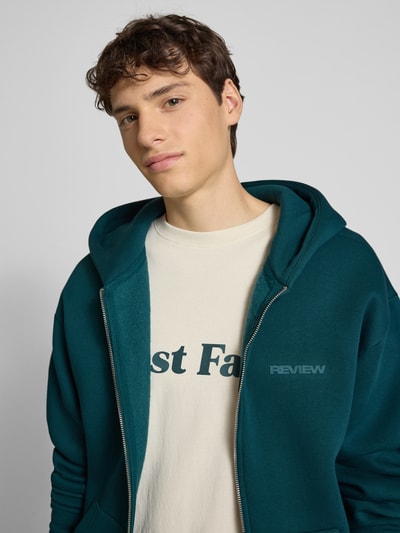 REVIEW Bluza rozpinana z kieszenią kangurką Ciemnozielony 3