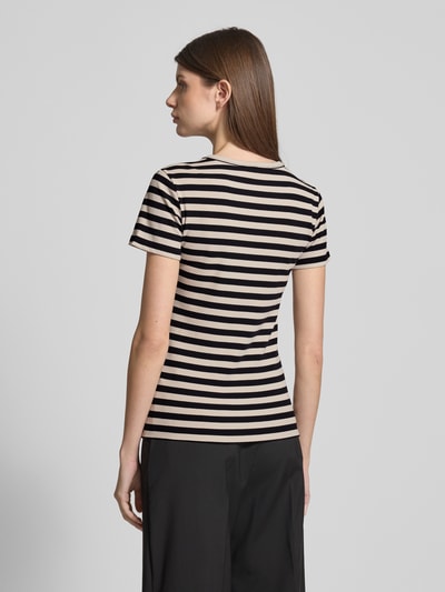 Christian Berg Woman T-Shirt in Ripp-Optik mit Rundhalsausschnitt Black 5