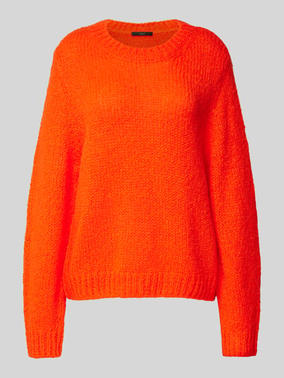 Oui Gebreide pullover met ribboorden Rood - 2