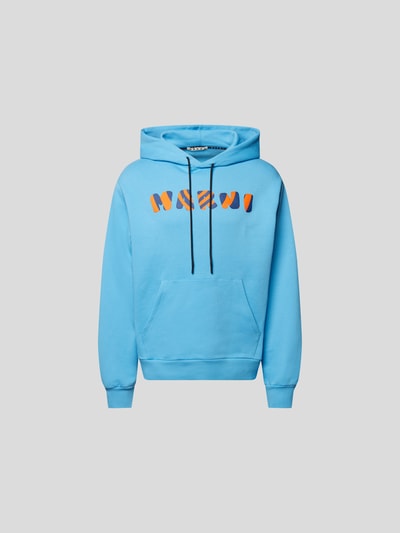 Marni Hoodie mit Label-Print Blau 2