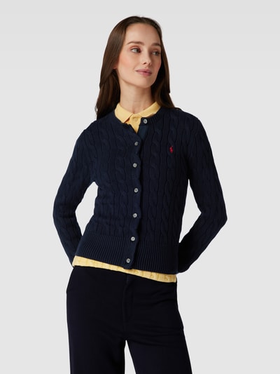 Polo Ralph Lauren Kurtka z dzianiny z wyhaftowanym logo model ‘CARDI’ Granatowy 4