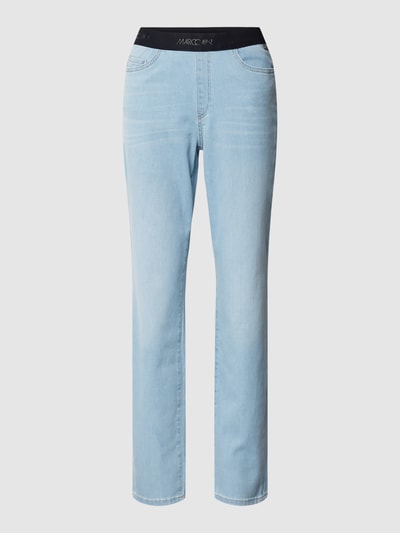 Marc Cain Straight leg jeans met label in band Lichtblauw - 2