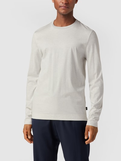 BOSS Longsleeve aus Bauwoll-Modal-Mix Modell 'Tenison' Offwhite 4