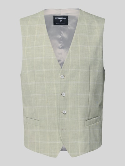 Strellson Slim Fit Anzugweste mit Knopfleiste Lind 2