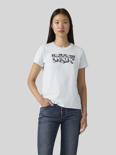 Levi's® T-shirt z nadrukiem z logo Jasnoniebieski 4
