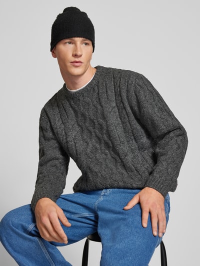 Levi's® Strickpullover mit Woll-Anteil Modell 'BATTERY' Anthrazit 3