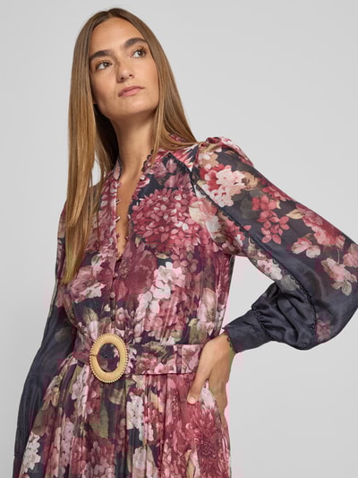 Forever New A-Linie Cocktailkleid aus Lyocell-Mix mit Leinen-Anteil Modell 'Vienna' Dunkelblau 3