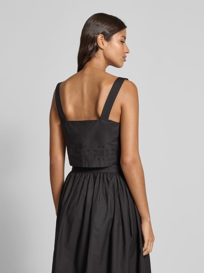 P&C* curated by Anna Schürrle Regular Fit Blusentop mit Lochstickerei Black 5