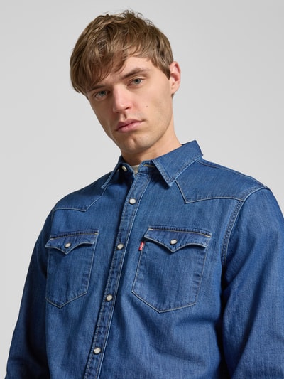 Levi's® Regular Fit Jeanshemd mit Label-Detail Modell 'BARSTOW' Blau 3