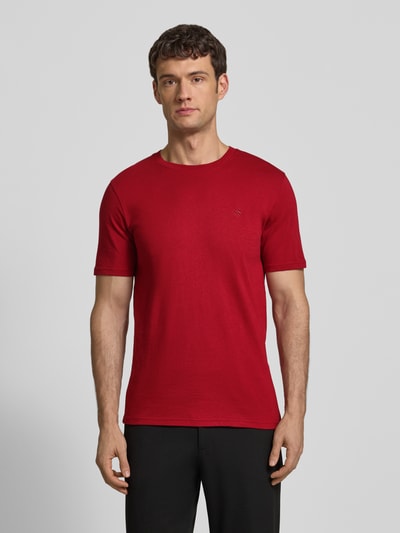 Scotch & Soda Regular Fit T-Shirt mit Logo-Stitching Rot 4
