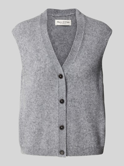 Marc O'Polo Regular fit mouwloos vest van scheerwolmix Middengrijs - 2