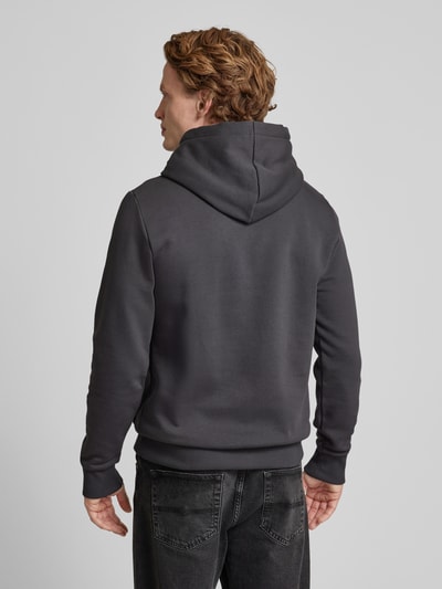 Tom Tailor Regular Fit Hoodie aus Baumwoll-Mix mit Logo Print Mittelgrau 5