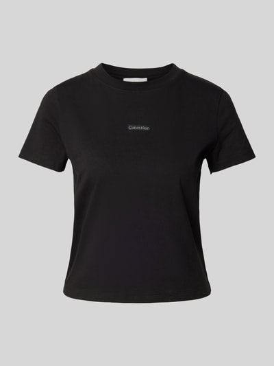 Calvin Klein Jeans Regular Fit T-Shirt mit Label-Patch Black 2