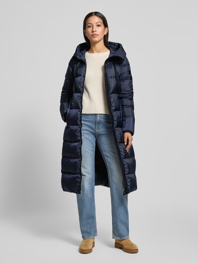 Peuterey Gewatteerde lange jas met steekzakken, model 'NUNKI' Donkerblauw - 1