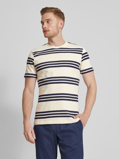 Casual Friday T-shirt met ronde hals Offwhite - 4