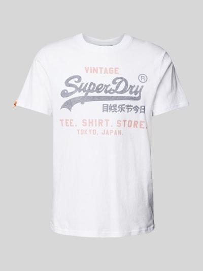 Superdry Relaxed fit T-shirt met labelprint Wit - 2