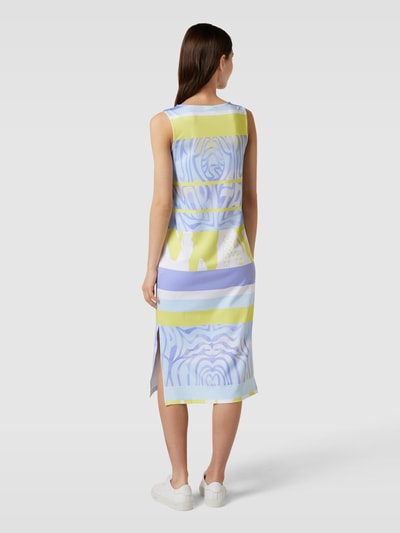 Sportalm Midikleid mit Allover-Muster Neon Gelb 5
