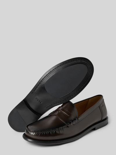 BOSS Loafer aus echtem Rindsleder Modell 'TEVAN' Dunkelbraun 4