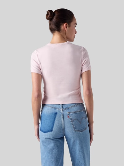 Levi's® Slim Fit T-Shirt aus Baumwoll-Mix Rosa Melange 5