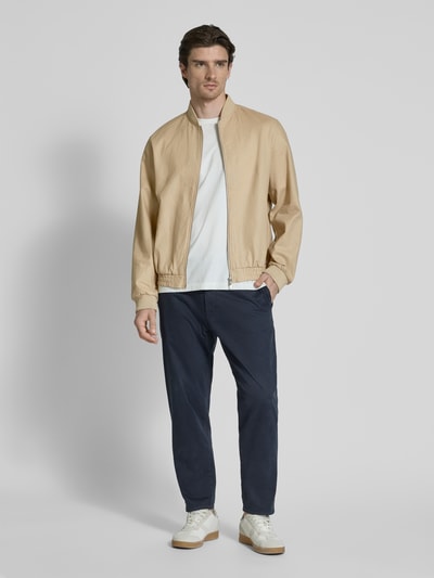Jack & Jones Premium Bomberjacke mit Stehkragen Modell 'LEISTER' Beige 1