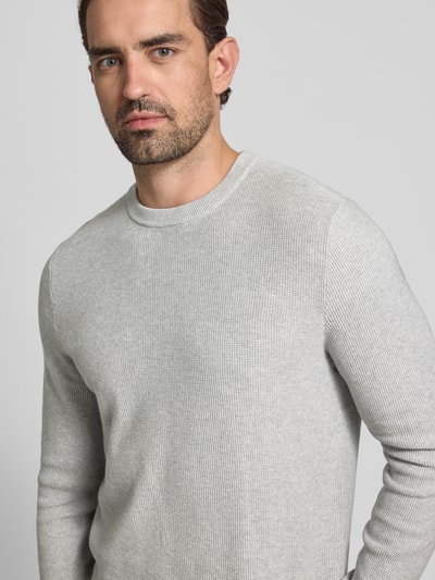 MCNEAL Strickpullover mit gerippten Abschlüssen Mittelgrau Melange 3