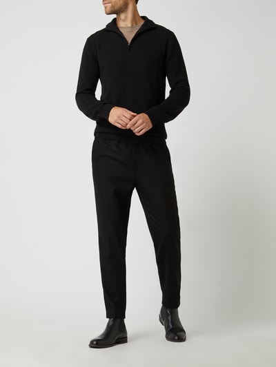 JOOP! Collection Loose Fit Jogpants aus Wollmischung   Black 1