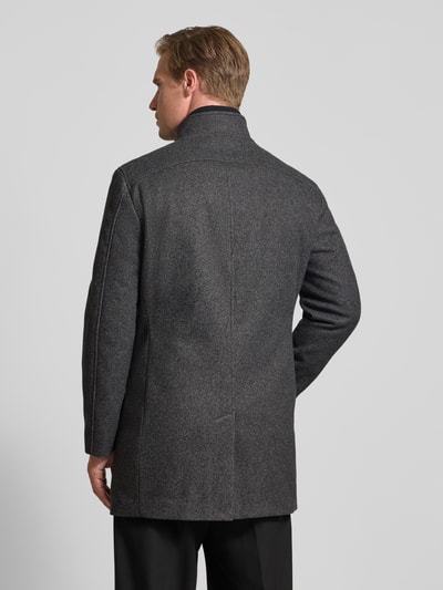 MCNEAL Lange jas met opstaande kraag en steekzakken Antraciet - 5