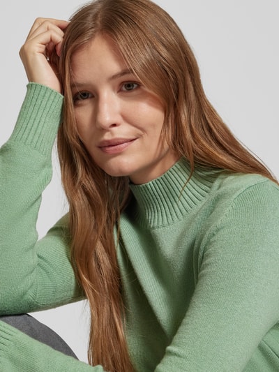 Christian Berg Woman Gebreide pullover met ribboorden, model 'Aliv' Rietgroen gemêleerd - 3