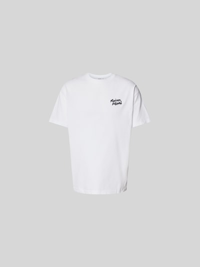 MAISON KITSUNE T-Shirt mit Label-Stitching Weiss 2