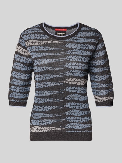 Scotch & Soda Strickpullover aus Viskose-Mix mit 1/2-Arm Dunkelblau 2