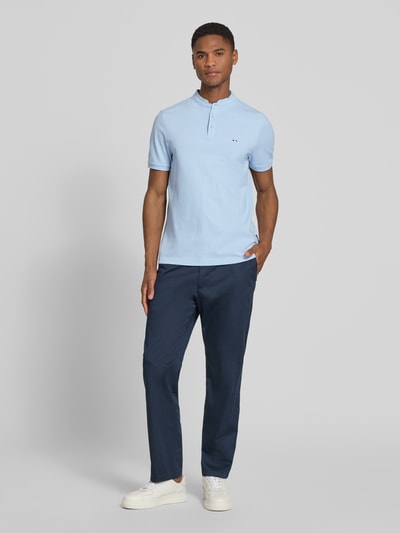 HECHTER PARIS Koszulka polo krój slim fit ze stójką Jasnoniebieski 1