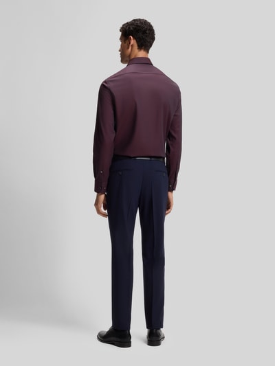 BOSS Regular Fit Businesshemd aus Baumwoll-Mix Bordeaux 5