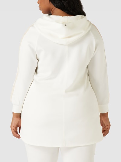 Marina Rinaldi PLUS SIZE hoodie met korte ritssluiting, model 'OLFATTO' Offwhite - 5