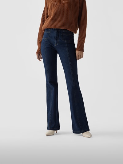 See by Chloé Flared Fit Jeans mit Streifenmuster Jeansblau 4