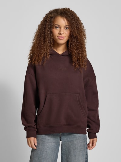 OH APRIL Hoodie met print aan de achterkant, model 'Good Karma Wave' Donkerbruin - 4