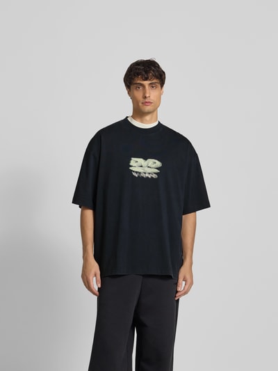 VETEMENTS Regular Fit T-Shirt mit Motiv-Print Black 4