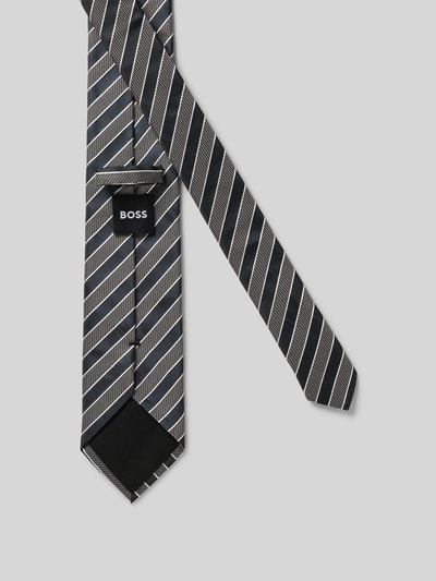 BOSS Stropdas van zijdemix Antraciet - 3