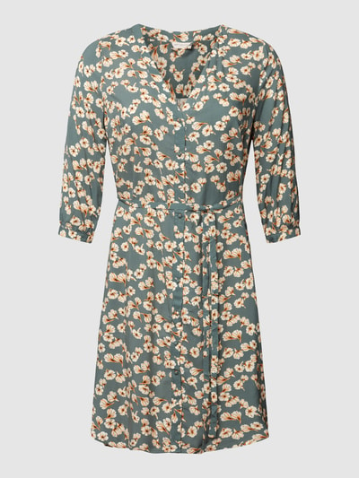 ONLY CARMAKOMA PLUS SIZE blousejurk met bloemenmotief Rietgroen - 2