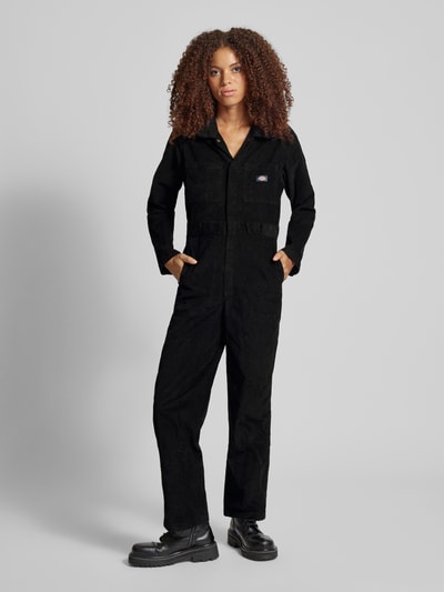 Dickies Jumpsuit met opgestikte borstzakken Zwart - 4