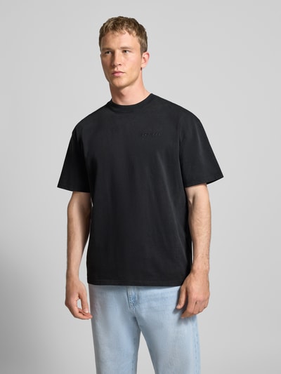 PEGADOR Oversized T-Shirt mit Label-Stitching Black 4