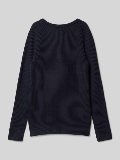 Jack & Jones Sweter z dzianiny z okrągłym dekoltem model ‘PANNEL’ Granatowy 3