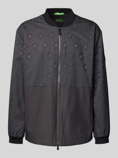 BOSS Green Bomberka o kroju regular fit z dwustronnym zamkiem błyskawicznym Ciemnoszary 2