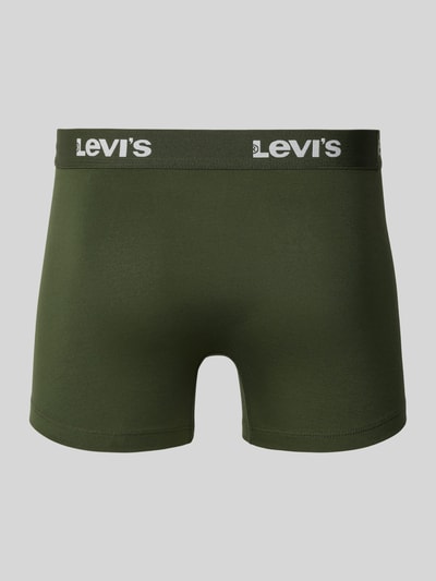 Levi's® Boxershort met elastische logoband in een set van 3 stuks Olijfgroen - 3
