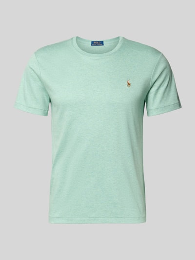 Produktfoto, Regular Fit T-Shirt aus reiner Baumwolle von Polo Ralph Lauren in mintgrün, unifarben, Logo-Stitching, Jerseystruktur